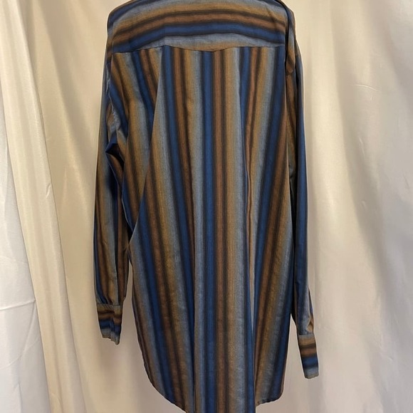 Roper Western Pearl Snap Shirt Mens Stripe Cowboy Long Sleeve Big & Tall‎ - Picture 3 of 10